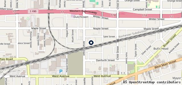Map showing the location of Avery's Garage | Rochester NY