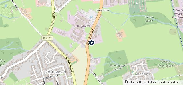 Map showing the location of Somerton MOT Centre