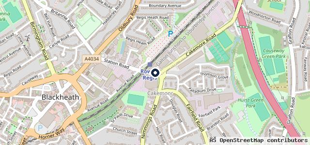 Map showing the location of JGR Auto Care &amp; MOT Centre | Rowley Regis