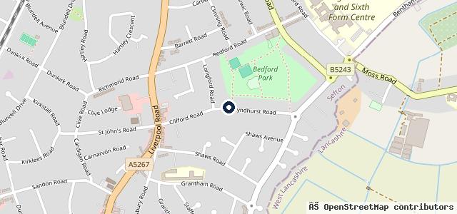 Map showing the location of Southport Motorist Centre | Southport