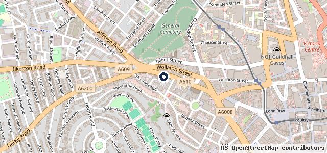 Map showing the location of Bramcote Hills Garage Ltd