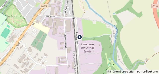 Map showing the location of Milburns Auto Repairs LTD 24 HOUR BREAKDOWN RECOVERY SERVICE