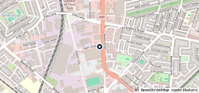 Map showing the location of Top Coat Car Repairs