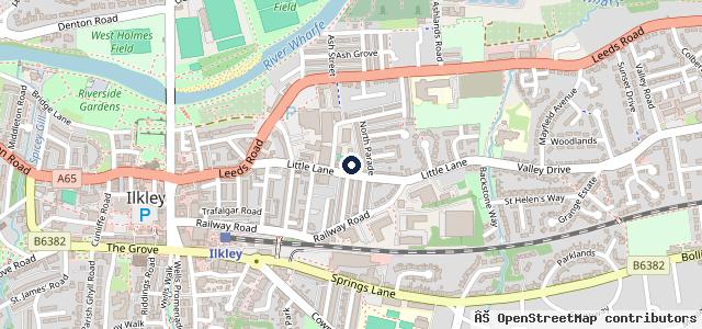 Map showing the location of Protyre Ilkley