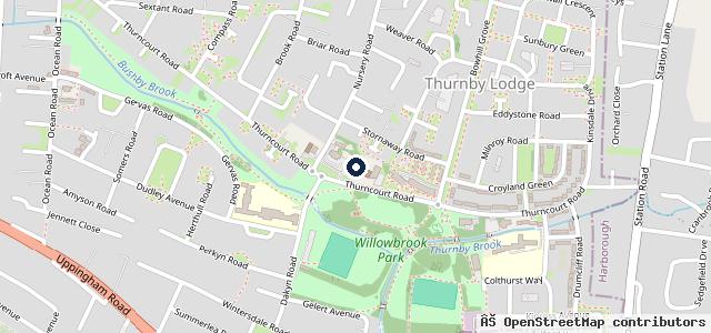 Map showing the location of Thurnby Lodge Car Wash
