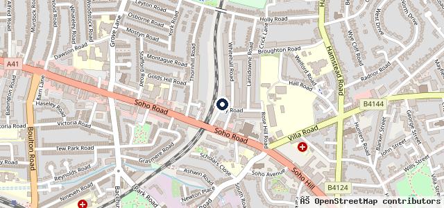 Map showing the location of Hand Car Wash Ivy Road