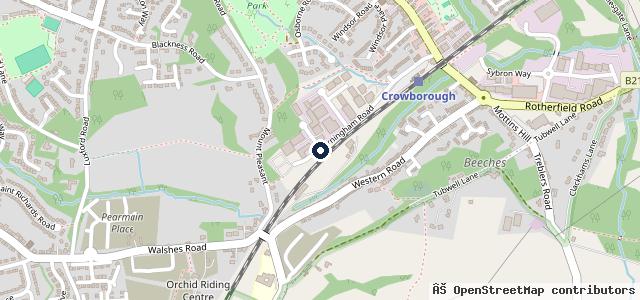 Map showing the location of Crowborough Coachworks