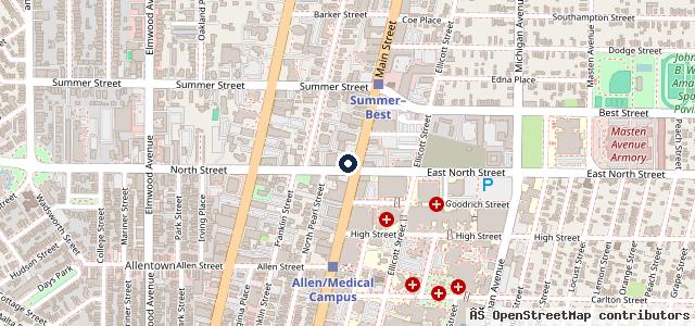 Map showing the location of Cleve-Hill Auto &amp; Tire | Buffalo NY