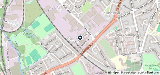 Map showing the location of Bank Street MOT Centre