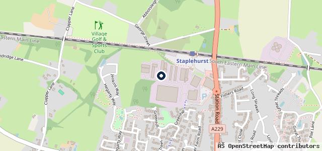 Map showing the location of Staplehurst Tyres