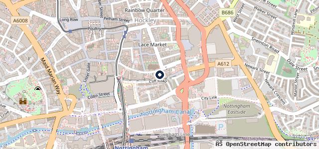 Map showing the location of Fresh Car Valeting Nottingham