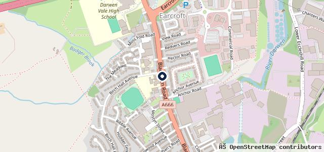 Map showing the location of Anchor Service Station