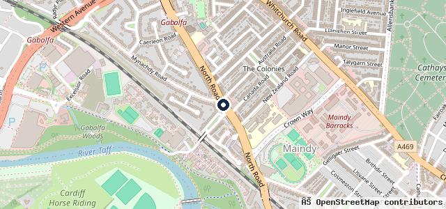 Map showing the location of John Dolbear tyre and auto services Ltd | Cardiff