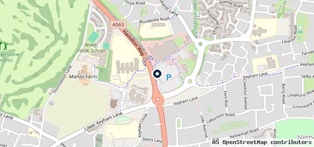 Map showing the location of Waves Hand Car Wash Leicester Hamilton