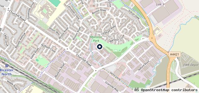 Map showing the location of St Eves Garage Bicester | Bicester