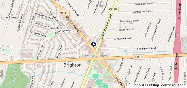 Map showing the location of Elmer's Brighton Garage