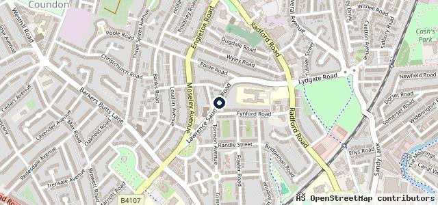 Map showing the location of Ace Garage