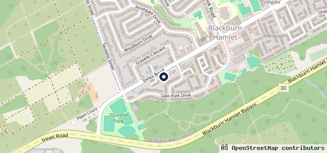 Map showing the location of J & S Service Station
