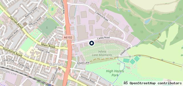 Map showing the location of Hillcliffe Garage