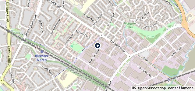 Map showing the location of Bicester MOT & Service Centre