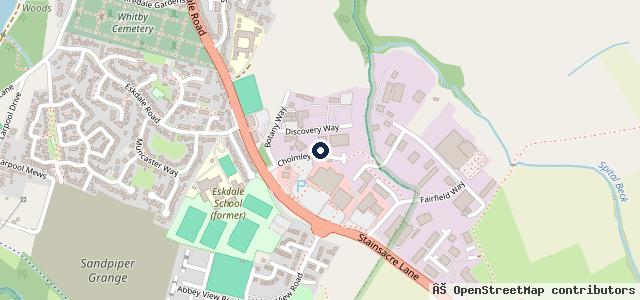 Map showing the location of Abbey Garage