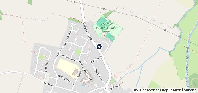 Map showing the location of E M Beynon