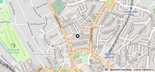 Map showing the location of Bromley Car Repairs | Bromley