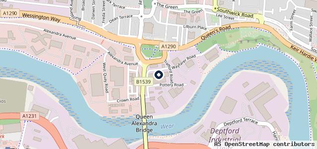 Map showing the location of Halfords Autocentres | Sunderland