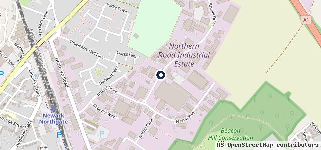 Map showing the location of Newark and Sherwood District Council