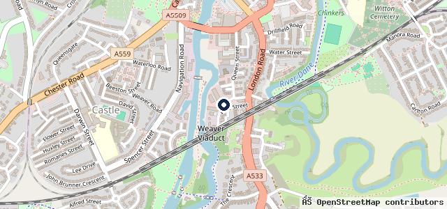 Map showing the location of Carcraft Northwich MOT
