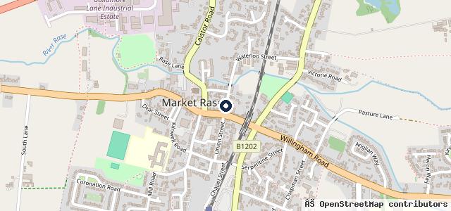 Map showing the location of Market Rasen Motor Company ltd