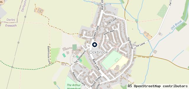 Map showing the location of Hilltop Service Station