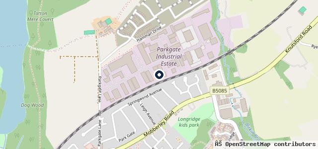 Map showing the location of Knutsford MOT &amp; Tyre Centre | Knutsford