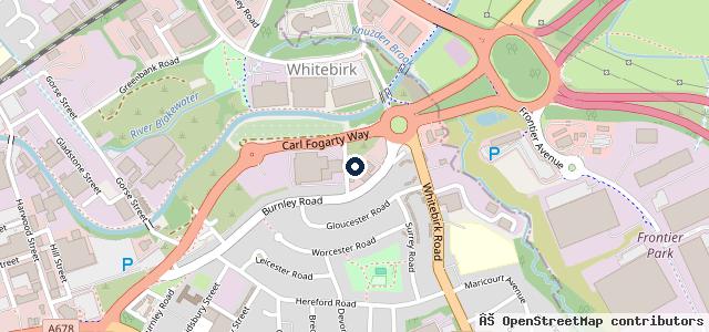 Map showing the location of BRMC Burnley Rd MOT Centre