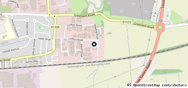 Map showing the location of Allenby Vehicle Services