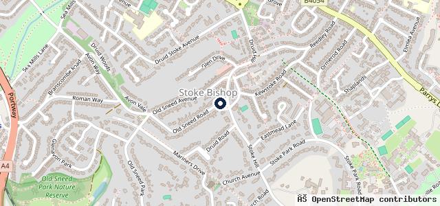 Map showing the location of Stoke Bishop Garage