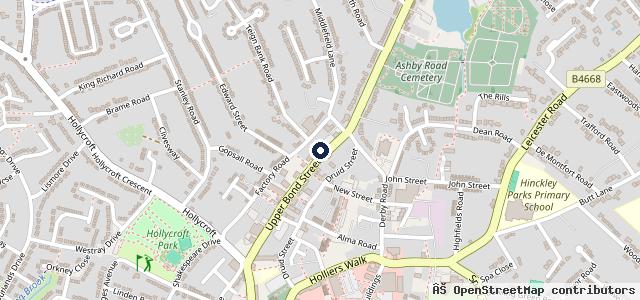 Map showing the location of Ashby & Mann Ltd