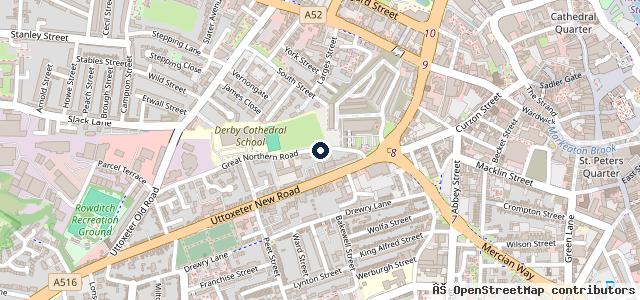 Map showing the location of Motek Derby Ltd