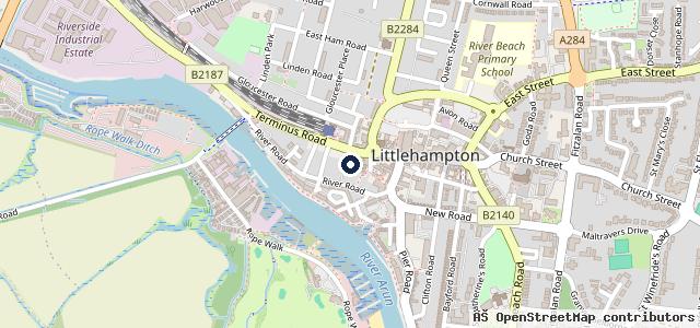 Map showing the location of Arun Tyre & Exhaust Centre