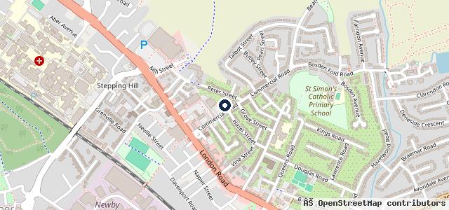 Map showing the location of J B Pipe - Stockport - MOT and Car Service