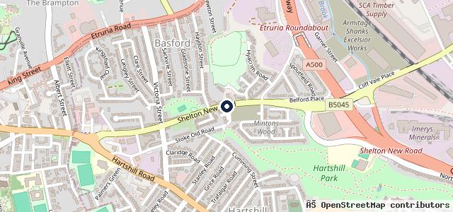 Map showing the location of Shelton Auto Spares Ltd