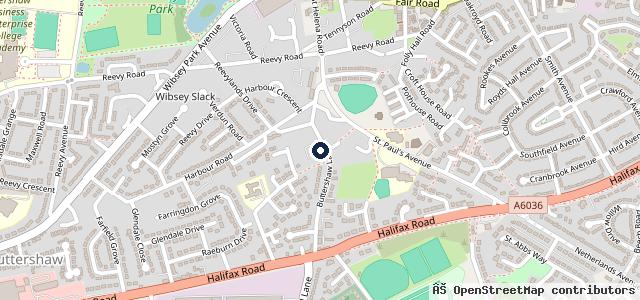 Map showing the location of Hillams Garage