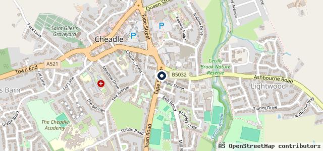 Map showing the location of Rakeway Motorcycles | Cheadle