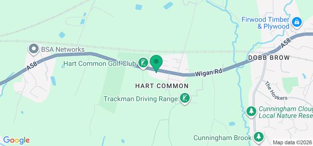 Map showing the location of Hart Common Garage
