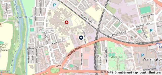 Map showing the location of Holdcroft Honda Warrington