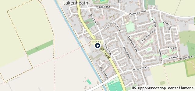 Map showing the location of Central Garage Lakenheath