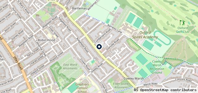 Map showing the location of Cowley Road MOTs (The Oxford Car Service Centre Ltd)