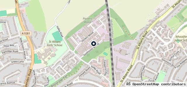 Map showing the location of Abbey Autos