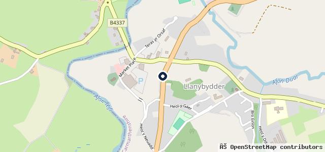 Map showing the location of Empire Garage | Llanybyther
