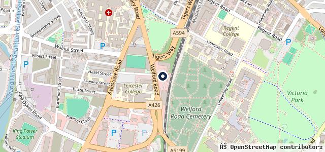 Map showing the location of Sandicliffe Used Cars Leicester